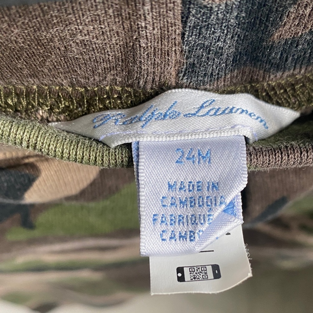 Ralph Lauren Kids Green Camouflage Joggers - Picture 2 of 2